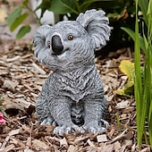 economico sculture e statue da giardino-Resina Koala Statue Da Giardino Sculture Ornamento Casa Giardino Decorazione Statua Animale