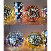 abordables Luces de isla-Lámpara colgante de 20 cm led diseño único lámpara colgante 3d vidrio estilo moderno galvanizado 220-240v