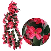 preiswerte Künstliche Pflanzen &amp; Blumen-Lebendiger künstlicher hängender Orchideenstrauß, Simulationsblumenrebe, violette hängende Blumenrebe, Wandbehang, Orchideen-Hängekorb, Blumenbalkon, Heimdekoration, Blumenwand für Hochzeit, Gartendekoration