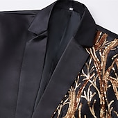 Χαμηλού Κόστους Σα tuxedo Σκηνής-Ανδρικά Κοστούμια Πάρτι Τάξιδος Μαύρο Σαφή Μπλε Λάμψη Εμπνευσμένα Ραμμένος Εφαρμογή 2 Τεμαχίων Μονοκουμπί