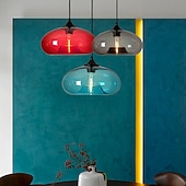 economico Luci Isola cucina-lampada a sospensione a led 28 cm lampada a sospensione design singolo in vetro elettrolitico moderno stile nordico 110-240 v