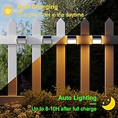 billige Vegglamper til utendørsbruk-6/12 stk utendørs vegglamper solenergi trinn gjerdelys trapp vanntett hage uteplass utendørs vegglamper solenergi vanntett belysning dekorasjonslampe