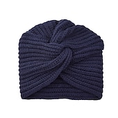 tanie Kapelusze-muslim inner hijab caps bohemia turban cross wrap head indian hat knitting hijab bonnet turbante cap for women wear