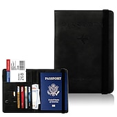 cheap Card Holders &amp; Cases-Rfid Passport Bag Pu Leather Multi-function Can Put Sim Card Id Bag Leather Case Passport Holder