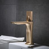 abordables Robinets de lavabo-robinet de lavabo de salle de bain - robinets de bain monotrou classiques électroplaqués