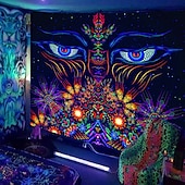 billige Blacklight -billedvev-blacklight billedvev uv reaktiv glød i mørket glød party neon psykedelisk trippy tåkete hengende billedvev veggkunst veggmaleri for stue soverom