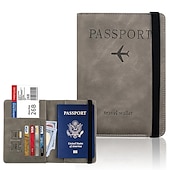 cheap Card Holders &amp; Cases-Rfid Passport Bag Pu Leather Multi-function Can Put Sim Card Id Bag Leather Case Passport Holder