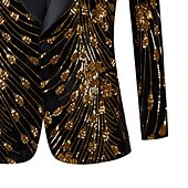 billiga Jacka och Jacka-Herrars Paljetparti Blazer Glittrande 70-tals Disco Jacka Regular Passform Röd Kungsblå Blå Lila Guld Grön