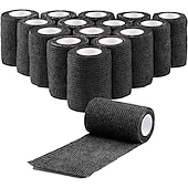 economico cucito e lavoro a maglia e uncinetto-fasciatura autoadesiva avvolgente tinta unita in tessuto non tessuto traspirante&amp;amp; involucro veterinario resistente all&#039;acqua 5x450 cm (2 pollici x 5 iarde)