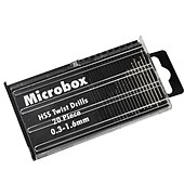 お買い得  ドリルビットセット-20本/セット0.3mm-1.6mmミニ高速度鋼ツイストドリルビットセットマイクロhssドリルビットセットケース付き