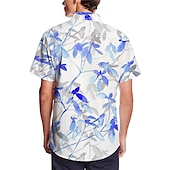 preiswerte Tropische Pflanzen-Herren Tropische Blumen Blätter Hemd Hawaiihemd Sommerhemd Aloha-Shirt Kurze Ärmel Hemd Umlegekragen Modisch Designer Brautkleider schlicht Outdoor Strasse Casual Weiß Gelb Rosa 3D-Druck S M L