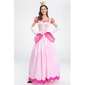 halpa Naisten puvut-Satuteema Prinsessa Peach Cosplay-Asut Loma mekko Makea Elokuva-cosplay for Naisten Aikuisten Naamiaiset Tyttöjen polttarit
