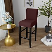 halpa Ruokailutuolin päällinen-joustava ruokapöydän tuolin päällinen viininpunainen kestävä lemmikkieläinten naarmuuntumaton liukupäällinen parantaa suojaa ja mukavuutta irrotettava kalustetuolin istuinpäällinen