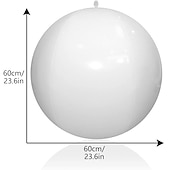 cheap Underwater Lights-LED Glowing Beach Ball Light 60CM RGB Remote Control 16 Colors Waterproof Inflatable Floating Pool Light Yard Lawn Party Lamp