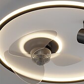 economico Lampade da soffitto con dimmer-Plafoniere Led Moderne Semplice Creativo Ristorante Lampada Nordic Rotonda Intelligente Faretto Ventilatore Lampada