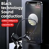 preiswerte On-Ear- und Over-Ear-Kopfhörer-Schmerzfreie Open Ear Wireless Bluetooth5.2 Kopfhörer Wasserdichter Sport Ohrhaken Ohrhörer Stereo Freisprech Bluetooth Headset mit Mikrofon für Laufen Radfahren Sport Headset
