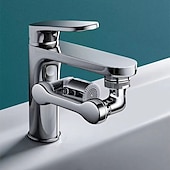 cheap Faucet Sprayer-Alloy Faucet Extender Head Replacement Mechanical Arm 1080° 2 Mode Sprayer Nozzle Attachment, Water Aerator Bubbler for Bathroom Kitchen, Universal Tap Extend Spray Filter Spout Adapter Accessories