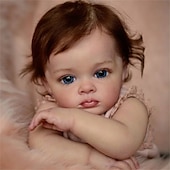 cheap Dolls-24 inch Reborn Baby Doll Finished Reborn Toddler Girl Doll Tutti Hand Paint Doll High Quality 3D skin multiple Layers Painting Visible Veins for Christmas Gifts