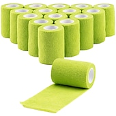 economico cucito e lavoro a maglia e uncinetto-fasciatura autoadesiva avvolgente tinta unita in tessuto non tessuto traspirante&amp;amp; involucro veterinario resistente all&#039;acqua 5x450 cm (2 pollici x 5 iarde)