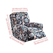 cheap Recliner Chair Cover-Stretch Recliner Covers Slipcover Graphic Print Anti-Slip Fitted Cover Couch Furniture Protector with Elastic Bottom(Include 1 Backrest Cover, 1 Seat Cover, 2 Armrest Cover)