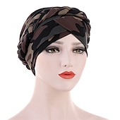 baratos Chapéus-Lenço de turbante muçulmano com estampa de algodão para mulheres bonés islâmicos internos hijab lenços de cabeça de envoltório árabe femme musulman turbante mujer