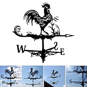 tanie ozdobne słupki ogrodowe-metalowy wiatrowskaz kogut ozdobiony wiatrowskaz żelazna ozdoba koguta do budy dachowej wskazująca kierunek wiatru wystrój stoczni