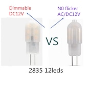 お買い得  LEDバイピンライト-10個g4ac/dc12vdc12vLEDライト12ledssmd2835電球ランプラスポットライトは家庭用シャンデリア用のハロゲンランプを交換します
