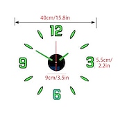 abordables 123496-Lumineux bricolage horloge maison simplicité silencieux mode horloge murale salon créatif stickers muraux chambre horloge murale