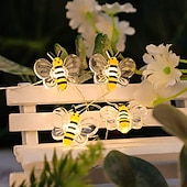 Недорогие Питание от батареек-уличные пчелиные гирлянды 3 м 30 светодиодов садовые праздничные украшения огни на батарейках свадьба сад газон цветы домашний декор патио