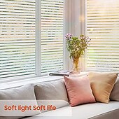 cheap Window Films-Glass Window Film Frosted Static Privacy Self Adhesive Film Anti-UV Opaque Decor Window Stickers for Bedroom Kitchen Office 100X45cm