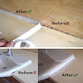 cheap Bathroom Gadgets-2PCS Caulk Strip Tape PVC Self-Adhesive Decorative Sealing Tape Used for Kitchen Sink Toilet Bathroom Bathtub Floor Wall Edge 0.87&#039;&#039;*10.5ft/2.2*320cm