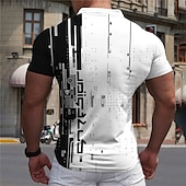 cheap Men&#039;s Geometric Polo-Men&#039;s Geometric Hawaiian Polo Shirts Golf Shirt Short Sleeve Polo Shirts Collared Shirts Casual Beach Wear Vacation Wear Party Outfits 3D Print Quarter Zip Polo Black Yellow Light Green