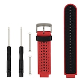 billiga Garmin klockband-Klockarmband för Garmin Forerunner 220/230/235/620/630/735XT Approach S20 / S6 / S5 Silikon Ersättning Rem med borttagningsverktyg Vattentät Andningsfunktion Sportband Armband