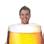 cheap Funny Costume-Beer Carnival Costume Cosplay Costume Funny Costumes Adults&#039; Men&#039;s Cosplay Funny Costume Performance Halloween Masquerade Masquerade Mardi Gras Easy Carnival Costume