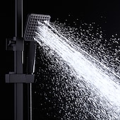 abordables Grifos de ducha-sistema de ducha juego de grifería montado en la pared, cabezal de ducha de lluvia de 9 pulgadas ducha de mano rociador de mano con soporte acabados electrochapados/pintados montaje interior válvula de cerámica ducha de baño