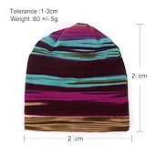 ieftine Pălării-nouă pălărie unisex cu imprimeu în dungi pentru femei, moale, toamnă iarnă, pălărie caldă, eșarfă, șapcă hip hop în aer liber