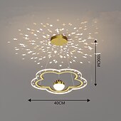 voordelige Kroonluchters-40 cm hanglamp led projector licht romantische bloem design lamp moderne kinderkamer lamp