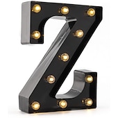 economico Luci decorative-luci a led per alfabeto e marquee arabe, lettere nere alimentate a batteria led per eventi, matrimoni, feste, compleanni, casa, bar, nuovo design, nero fresco