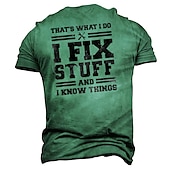 cheap Men&#039;s Funny T shirts-Men&#039;s Unisex Graphic Letter T shirt Slogan T Shirts Distressed T Shirt Short Sleeve T shirt 3D Print Crew Neck Shirt Vintage Sports Designer Outdoor Street Daily Black Blue Green Summer Clothing