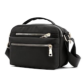 billige Crossbody-vesker-Dame Crossbodyvesker Nylon Daglig Helfarge Svart Rosa Blå