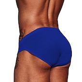 cheap Men&#039;s Briefs Underwear-Men&#039;s 1pack Basic Panties Briefs Print Cotton Antibacterial Leak Proof Pure Color Mid Waist Black White