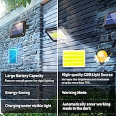 cheap Street Lights-LED Flood Lights Split Solar Lamp Outdoor Motion Sensor LED Solar Floodlight Outdoor Safety Solar Lamp Waterproof 3 Lighting Modes Including 16.4 Feet (about 5 meters) Cable Suitable for Garden Yard Garage