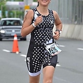 Χαμηλού Κόστους Γυναικεία ρούχα τριάθλου-Γυναικεία Ολόσωμη στολή για τρίαθλο Αμάνικο Ποδηλασία Βουνού Ποδηλασία Δρόμου Καλοκαίρι Άνοιξη Φθινόπωρο Μαύρο Ανθισμένο Ροζ Μπλε Ποδήλατο Γρήγορο Στέγνωμα Moale Σκούπισμα ιδρώτα Ελαστικό Αναπνέει