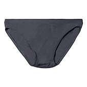 cheap Men&#039;s Briefs Underwear-Men&#039;s 1pack Basic Panties Briefs Print Cotton Antibacterial Leak Proof Pure Color Mid Waist Black White