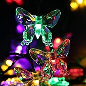 billige LED-stringlys-utendørs solstreng lys ledet streng lys 5m 20 leds varm hvit flerfarget bryllup utendørs aktivitet fest ferie uteplass hage bryllup dekorasjon 2 v led sol hage lys