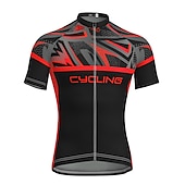 economico Maglie da uomo-Per uomo Maglia da ciclismo Manica corta Bicicletta Maglietta / Maglia Superiore con 3 tasche posteriori Ciclismo da montagna Cicismo su strada Traspirante Asciugatura rapida Traspirazione umidit