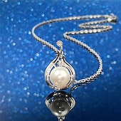 abordables Colliers-Collier Perle Imitation Perle Zircon Femme Mode simple Classique Adorable Mariage Forme Géométrique Colliers Tendance Pour Soirée Cadeau