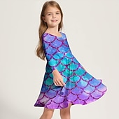 Girls ' 3D Sellő Ruha Hosszú ujj 3D nyomtatás Tavasz Ősz Napi Szabadság Vakáció aranyos stílus Alkalmi Édes Gyerekek 3-10 év Swing ruha A vonalú ruha Térd feletti Poliészter Normál olcso 3D Shining Vision ruha-Girls ' 3D Sellő Ruha Hosszú ujj 3D nyomtatás Tavasz Ősz Napi Szabadság Vakáció aranyos stílus Alkalmi Édes Gyerekek 3-10 év Swing ruha A vonalú ruha Térd feletti Poliészter Normál