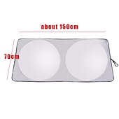 preiswerte Sonnenblenden &amp; Visiere fürs Auto-150 x 70cm Auto Sonnenschutz Sonnenschutz Front Heckscheibe Folie Windschutzscheibe Visier Abdeckung UV Schutz Reflektor Car-Styling hochwertig