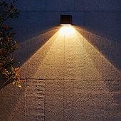 abordables Aplique de pared para exterior-2 uds., luces solares de pared, luz de valla exterior para jardín, patio, balcón, patio, villa, porche, decoración de patio, lámpara de pared impermeable de ambiente